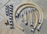 Tuyaux spiralés 40 mm + raccord symétriques pompiers alu	