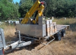 Grue et remorque